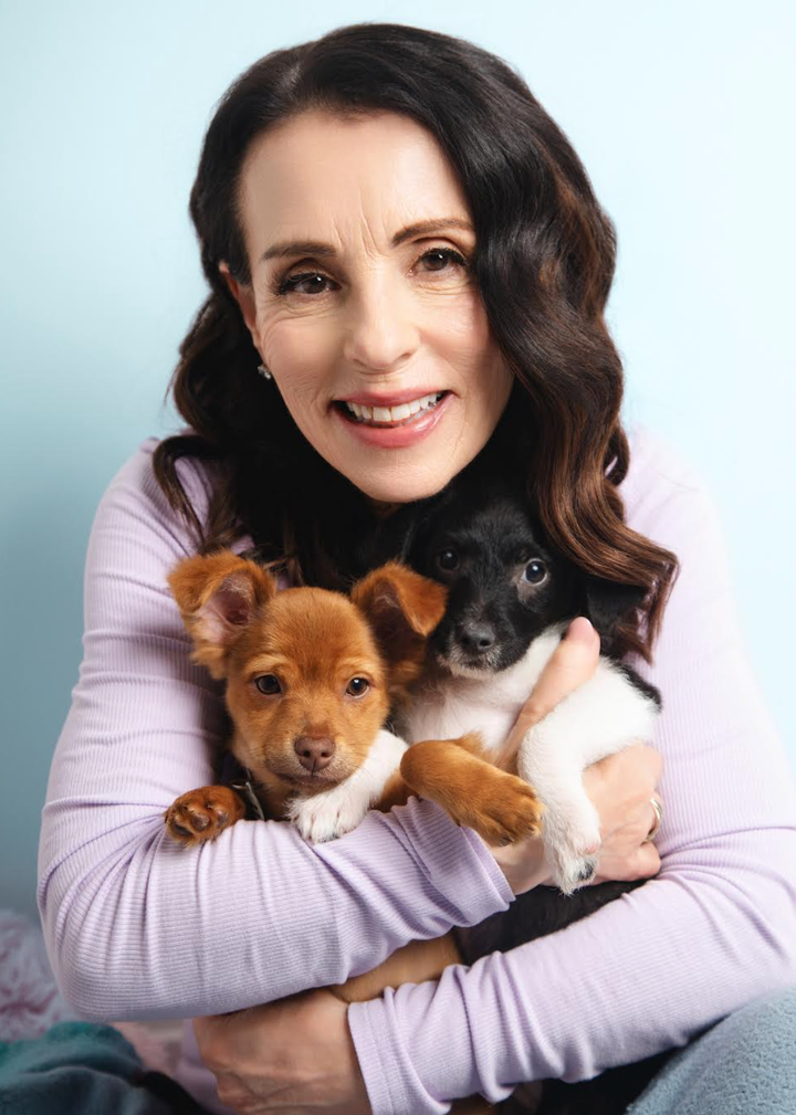 The author with JoJo and Timo. “JoJ is currently looking for his forever home,” she writes.