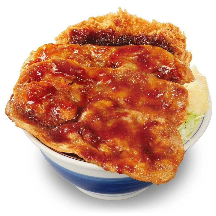 かつや「大判豚の生姜焼きとチキンカツの合い盛り丼」