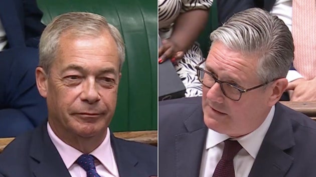 Nigel Farage and Keir Starmer