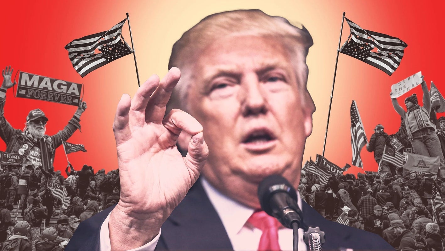 On America's 250th birthday, it has a president that treats one of the greatest crimes against democracy as if it is par for the course. History shows it is anything but.Illustration: HuffPost; Photos: Getty