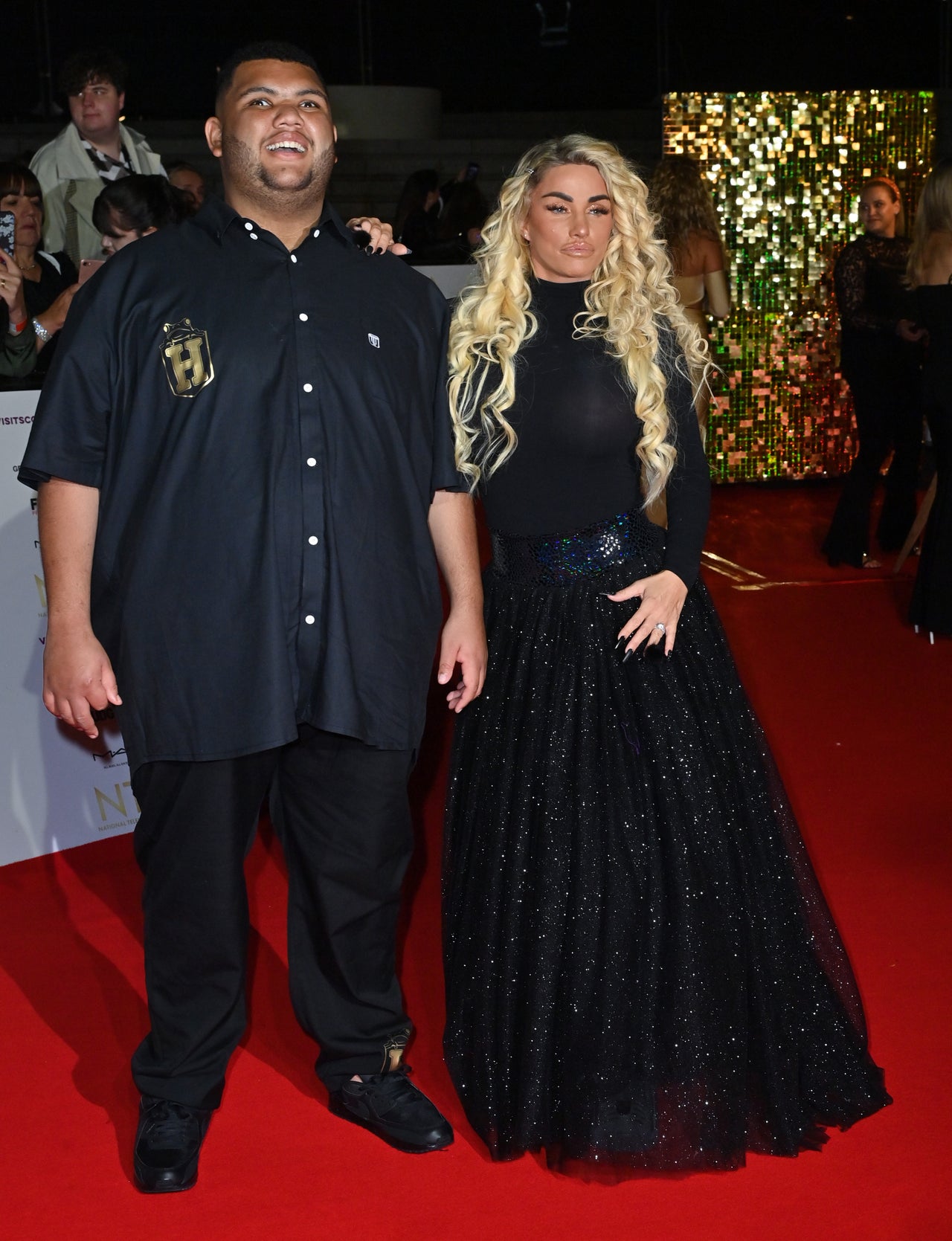 Katie Price pictured with her eldest son, Harvey, at the NTAs in October 2022