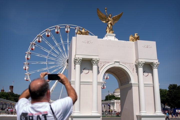 A model of President Donald Trump's proposed Triumphal Arch at the Great American State Fair appeared to get a bit of a makeover this week.