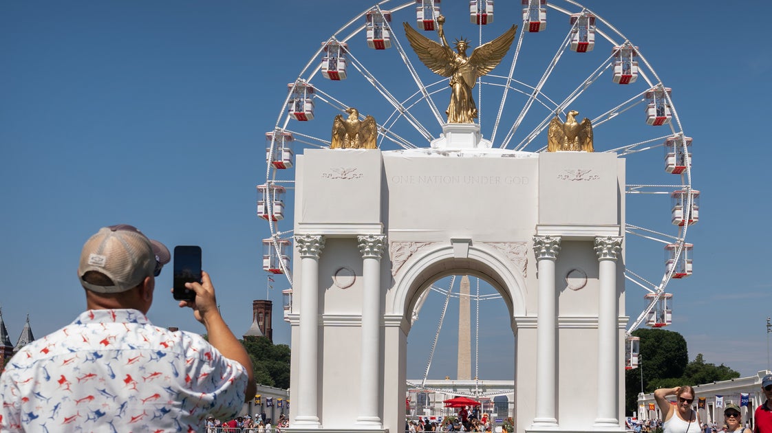 Trump’s State Fair Arch Is Cracking And Oozing Yellow Goo