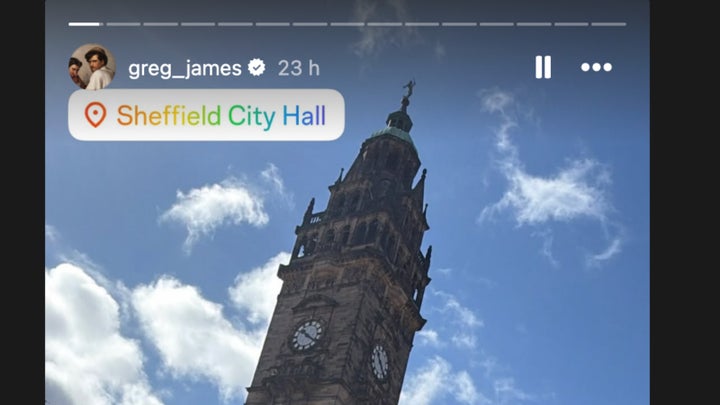 Greg James' recent Sheffield Instagram story