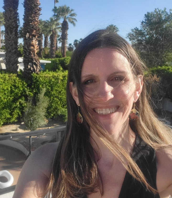 The author on vacation in Palm Springs.
