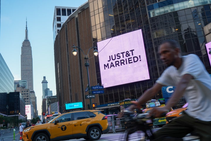 Madison Square Garden on Friday, after Taylor Swift and Travis Kelce's wedding there