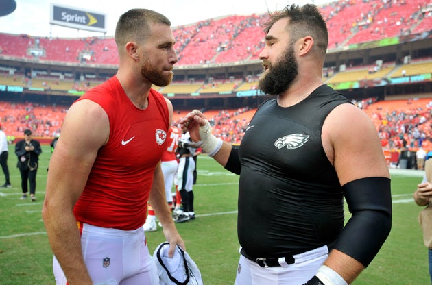 Travis and Jason Kelce pictured in 2017