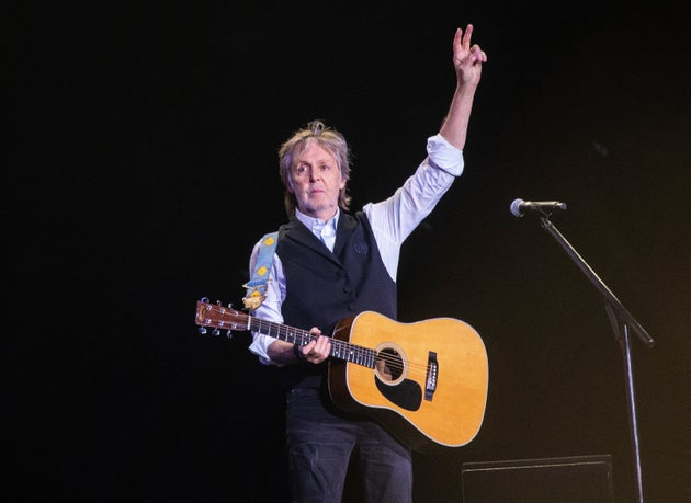 Sir Paul McCartney on stage at Glastonbury in 2022