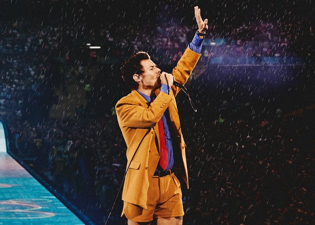 Harry Styles on stage in London last month