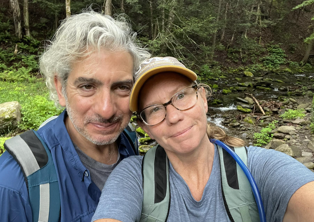 The author, right, and Chris, left, are avid hikers and are currently (very slowly) section hiking the Appalachian Trail.