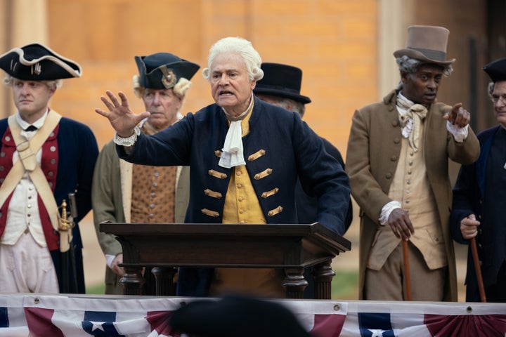 Rob Reiner as President George Washington on Sunday’s episode of HBO’s “Life, Larry and the Pursuit of Unhappiness.”