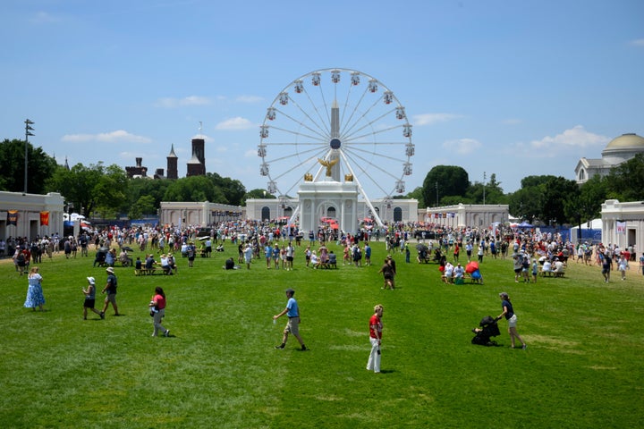 Attendees during the Great American State Fair on the National Mall in Washington, D.C., on Saturday.