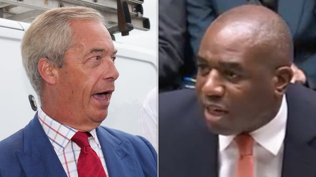 Nigel Farage and David Lammy