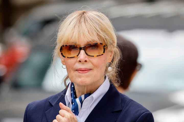 Writer E. Jean Carroll exits federal court on Sept. 6, 2024, in New York. 