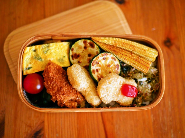 秋川牧園のチキンナゲットを入れた、ある日のつれあい用の弁当