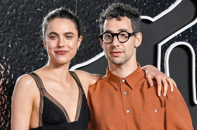 Margaret Qualley and Jack Antonoff at the VMAs in 2024