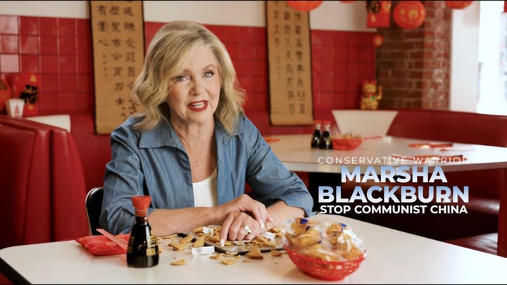 Marsha Blackburn and her crushed cookie remains.