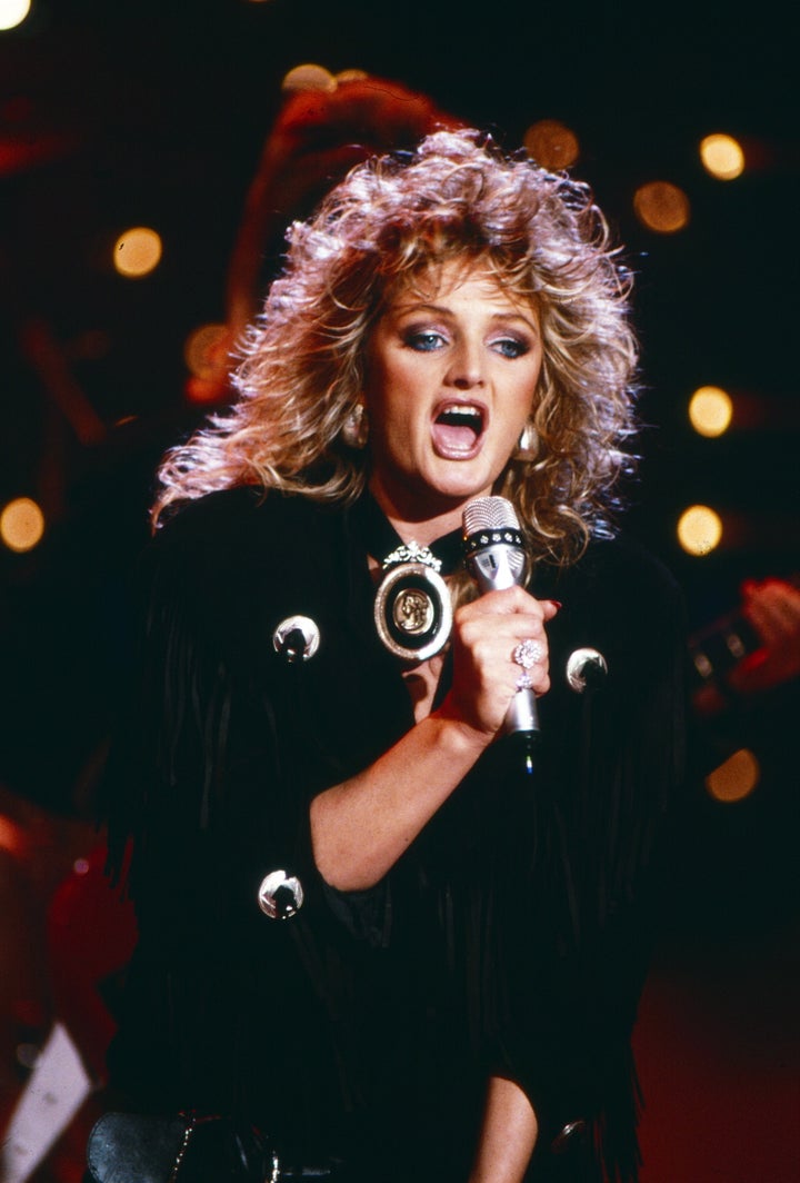 Bonnie Tyler on stage in Germany in the mid-1980s