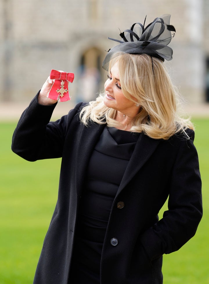 Bonnie Tyler accepted her MBE at Windsor Castle in 2023
