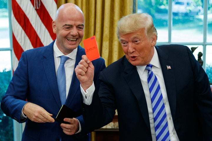 If FIFA President Gianni Infantino, left, imagined his embrace of technology might finally put an end to disputes over refereeing decisions, the World Cup would have disabused him of the notion.