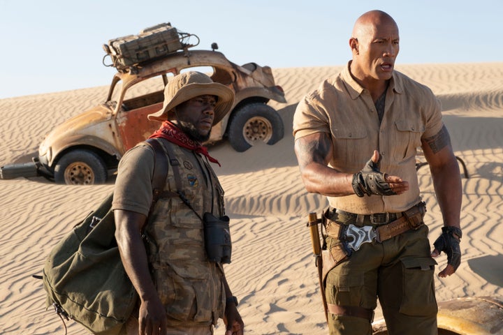 Kevin Hart and Dwayne Johnson in Jumanji: The Next Level
