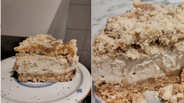 Apple crumble cheesecake
