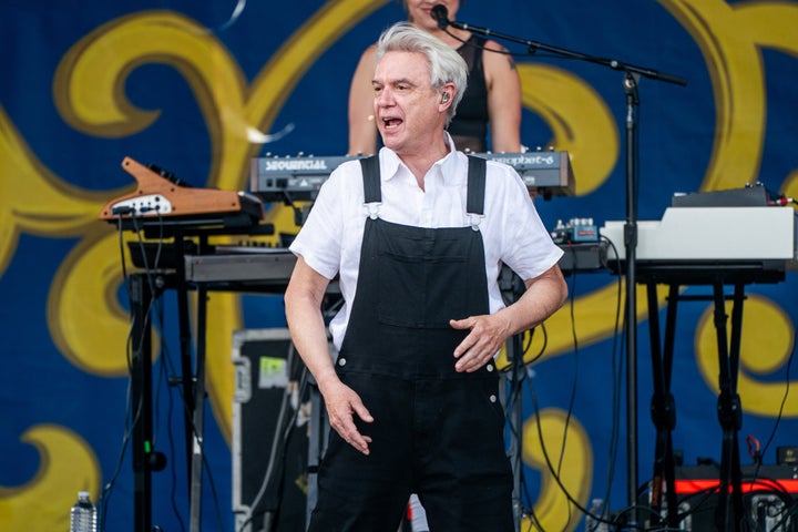 David Byrne on stage in April 2026