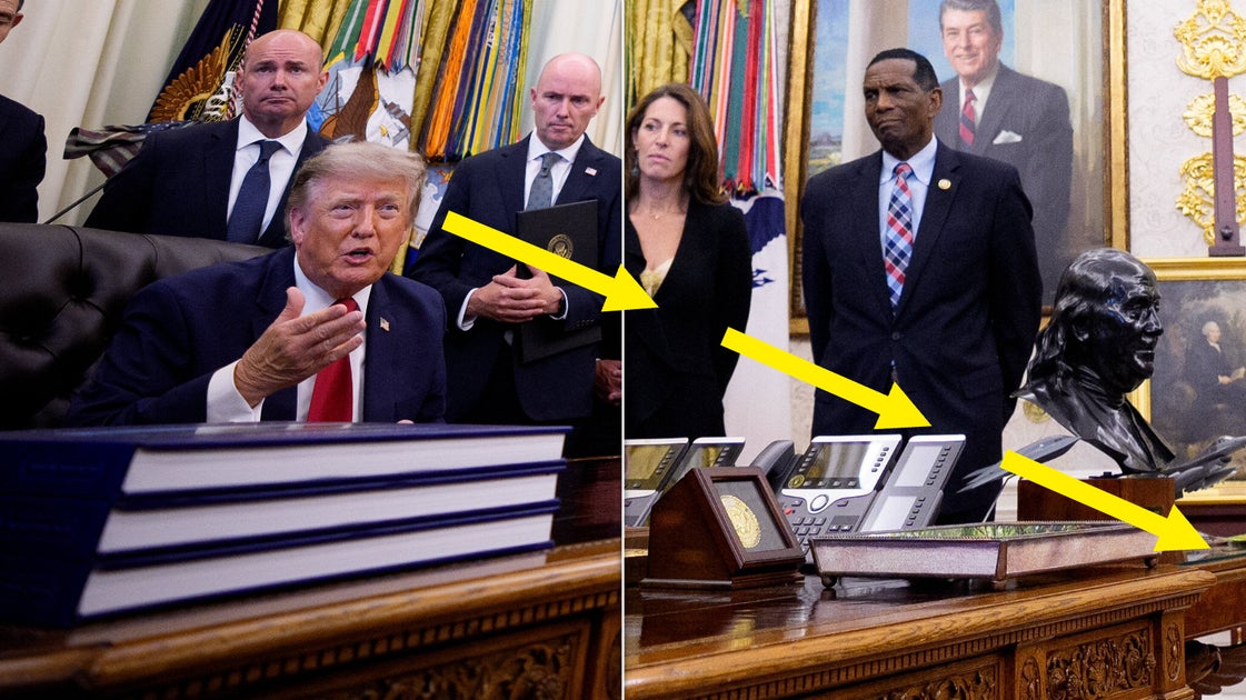 Katie Miller findet ein Foto von einem kuriosen Gegenstand auf Trumps ...