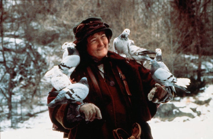 Brenda Frick on the set of Home Alone 2