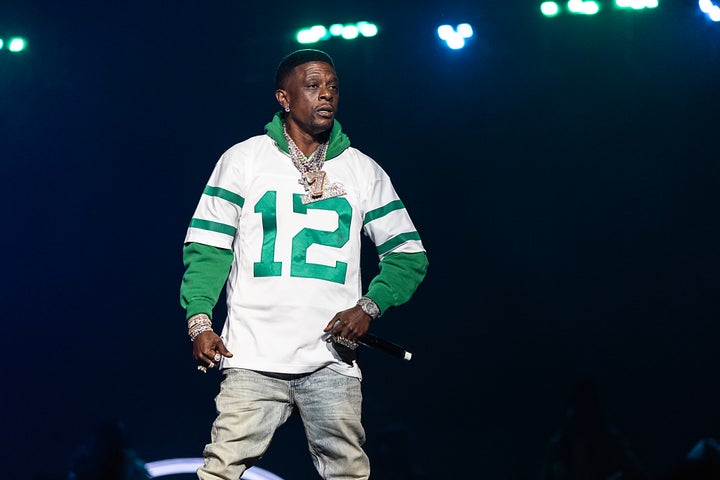 Rapper Boosie Badazz performs at Spectrum Center in January 2025 in Charlotte, North Carolina.