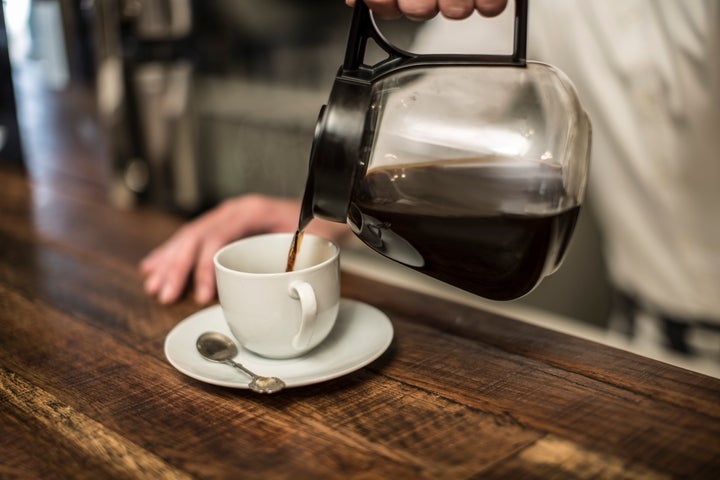 Up to five cups of black coffee each day may offer health benefits such as a lower risk of heart disease and stroke.