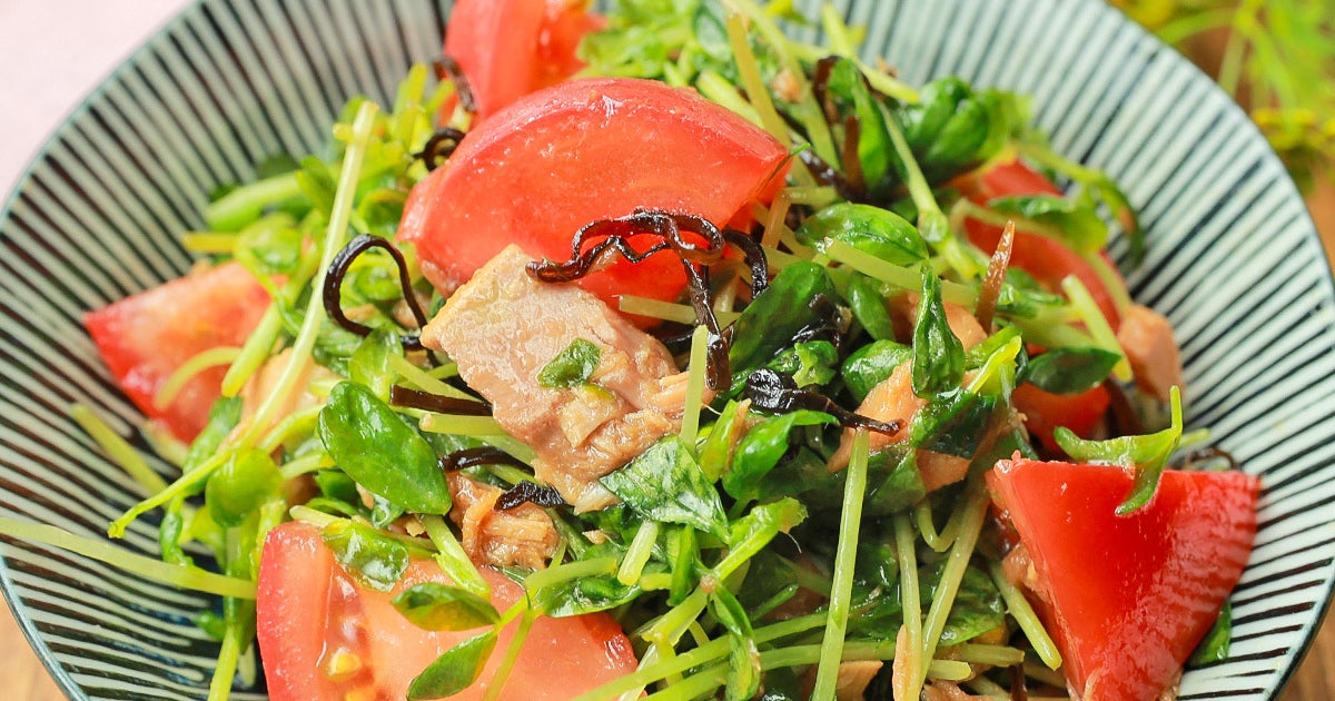 本当に週3で作ってる「豆苗」のおいしい食べ方。切って和えるだけ！夏にオススメの火を使わない簡単副菜レシピ