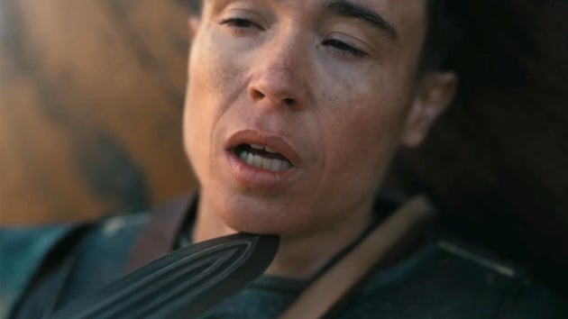 Elliot Page in character as Sinon in Christopher Nolan’s The Odyssey