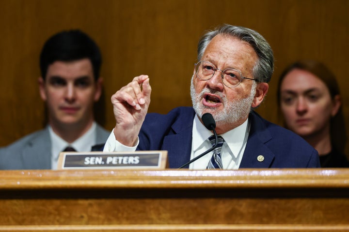 Sen. Gary Peters (D-Mich.) speaks at the hearing Tuesday.