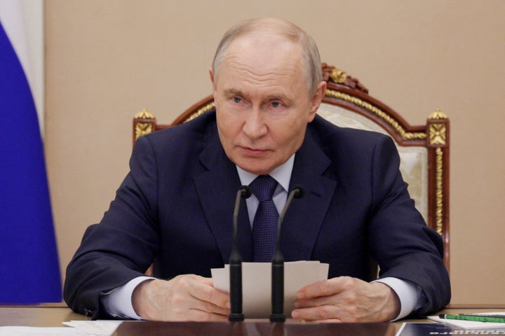 In this pool photo distributed by Russian government agency Sputnik, Russian President Vladimir Putin chairs a meeting on economic issues in Moscow on July 22, 2026. (Photo: Alexander KAZAKOV / POOL / AFP via Getty Images) / *** Editor's note: this image is distributed by the Russian government agency Sputnik ***