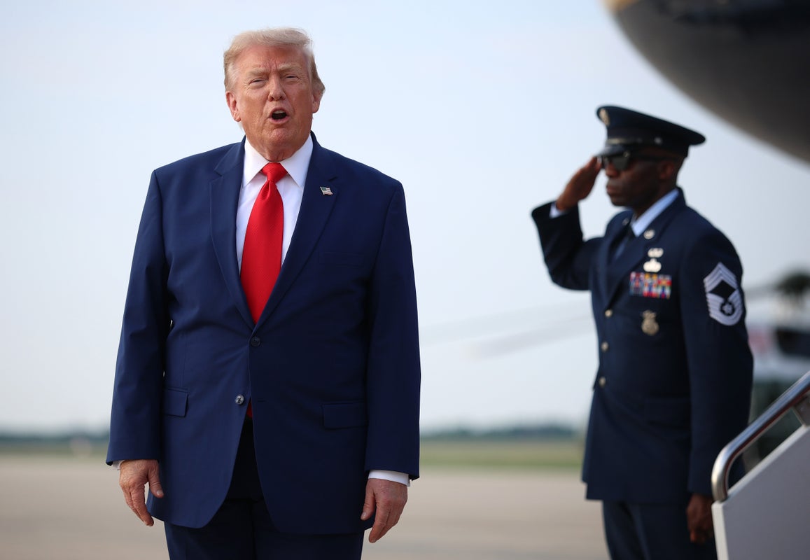 President Trump Returns To The White House