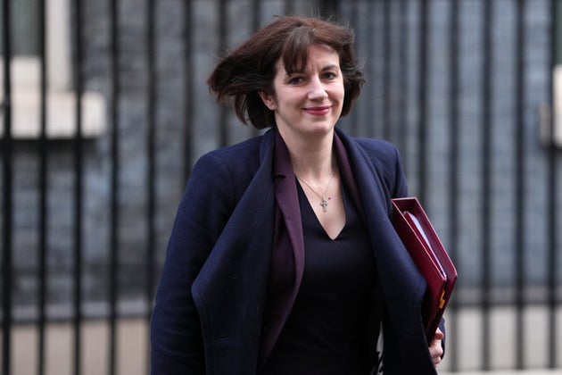 Britain's Education Secretary Bridget Phillipson leaves after a cabinet meeting in 10 Downing Street in London, Tuesday, March 3, 2026.