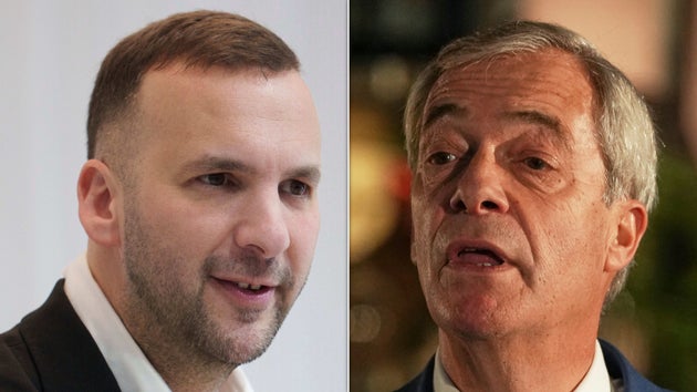 Zack Polanski and Nigel Farage