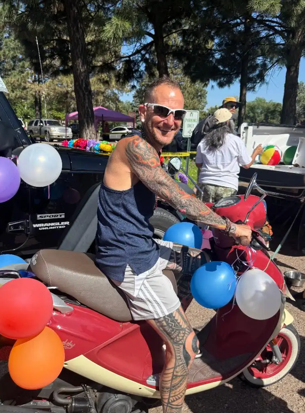 The author, age 54, at the Santa Fe Pride Parade.