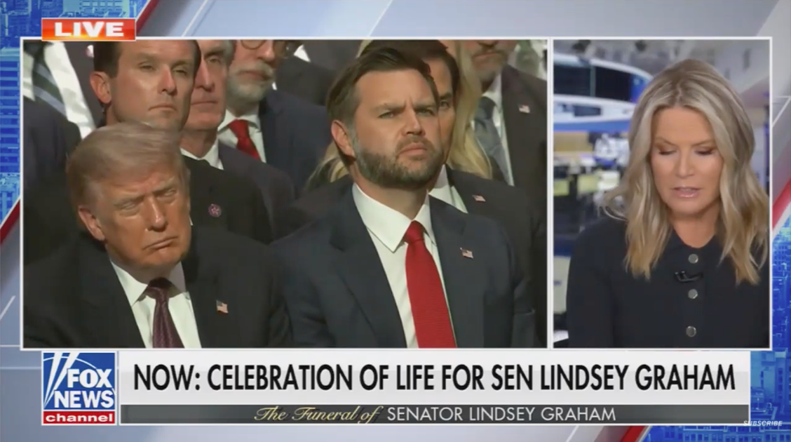 Trump Fights To Stay Awake At Sen. Lindsey Graham’s Funeral
