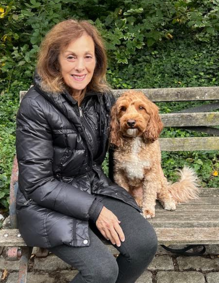 The author with Romeo in Riverside Park in New York City in 2023.