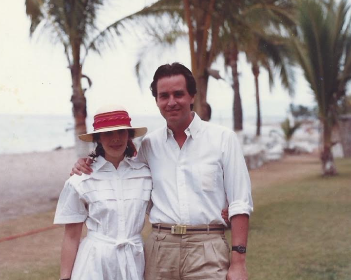 The author and Steve in St. Martin in 2004.