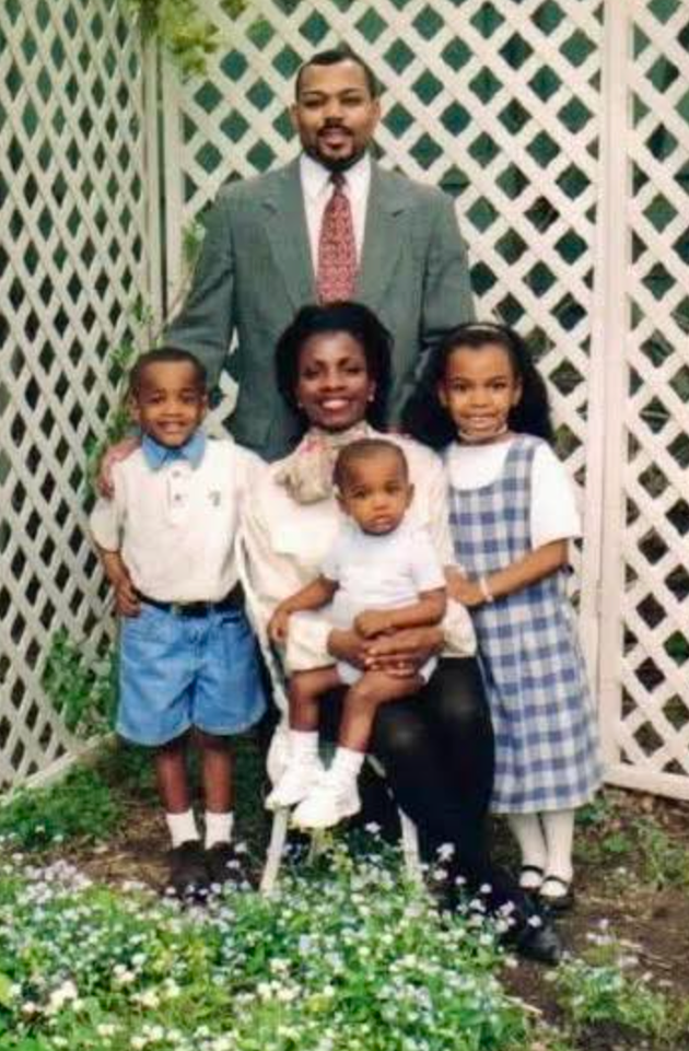 The author and her family in the early days (Michigan, 1997).
