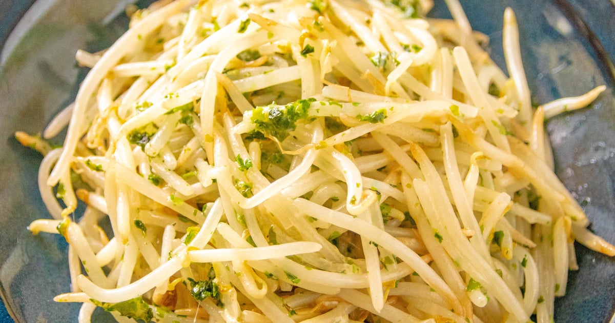 【包丁を使わず作れる】もやしのり塩チーズ炒め