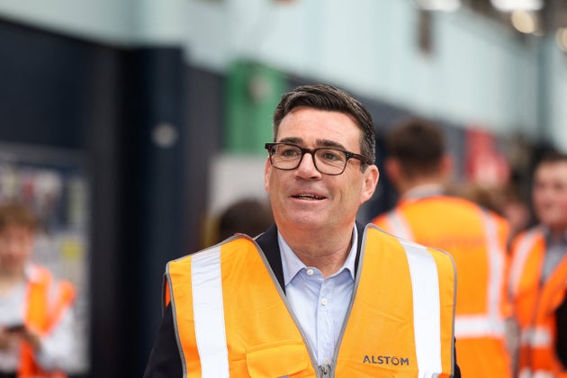 British Prime Minister Andy Burnham visits Alstom, on the day he unveils new technical educational routes aimed at tackling youth unemployment, at Alstom in Derby, Britain, Tuesday, July 28, 2026.