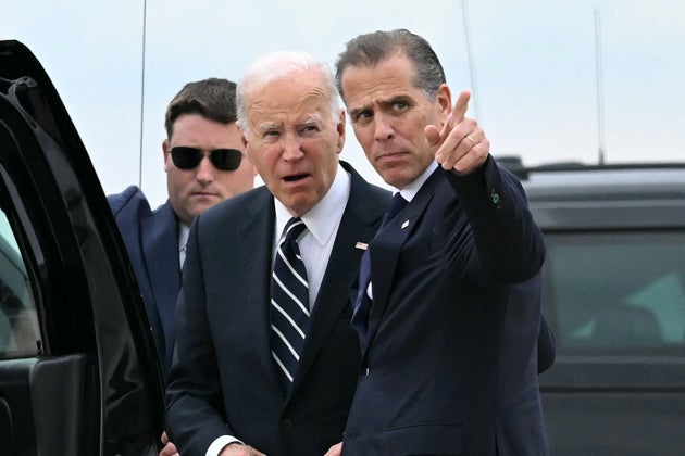 Hunter Biden, here with his father President Joe Biden in June 2024, unleashed on the Trump family and Democrats he thinks betrayed his dad in a fiery podcast tirade.
