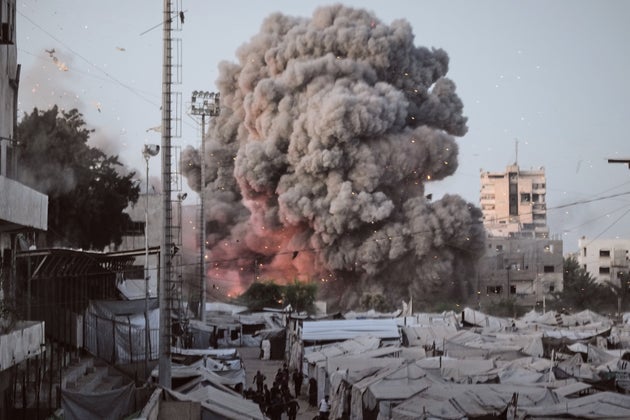 Smoke rises following an Israeli military strike in Gaza City, Tuesday, July 28, 2026. 