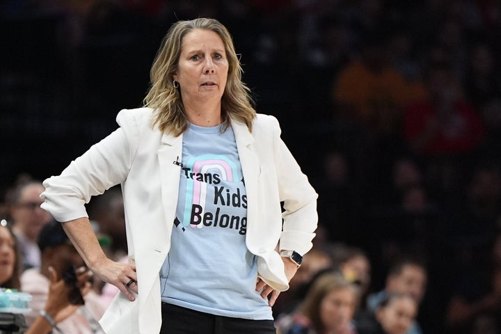 Minnesota Lynx head coach Cheryl Reeve watches play during the first half of a WNBA basketball game against the Indiana Fever on Aug. 2, 2026, in Minneapolis. 
