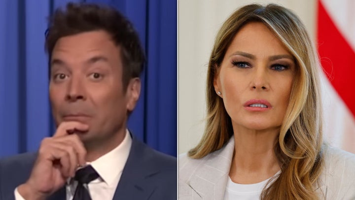 Jimmy Fallon and first lady Melania Trump.