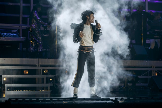 Jaafar Jackson on the set of the big-screen biopic Michael